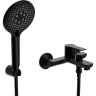 Смеситель для ванны CERSANIT VIBE с лейкой однорычажный черный 68930